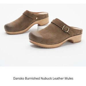 Dansko Burnish Leather Women Clogs Mules Size US 9.5 / EU 40